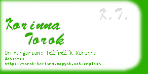 korinna torok business card